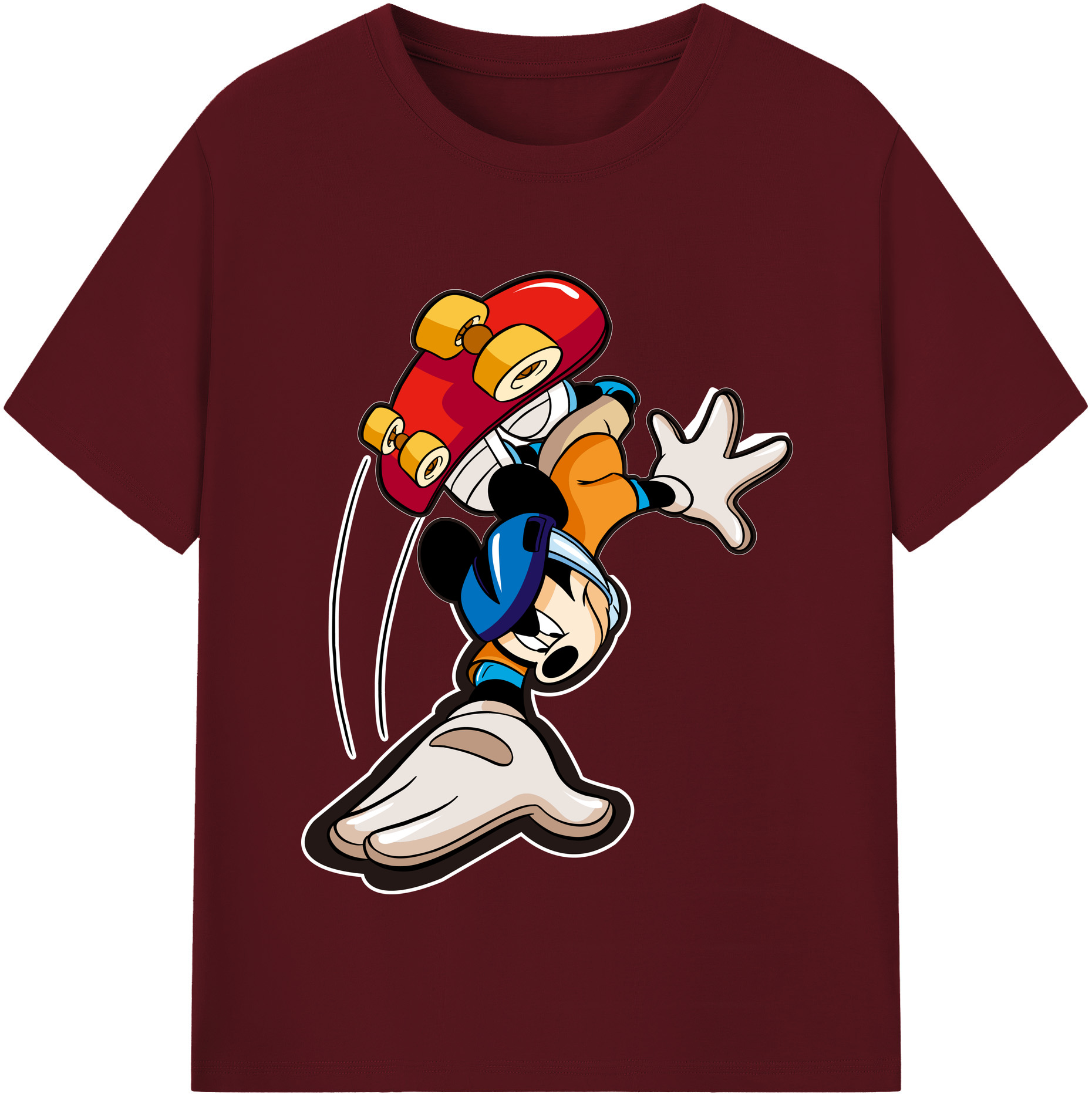 （画像用） ミッキーマウス Mickey Mouse 綿100％半袖Tシャツ（フロントプリント）